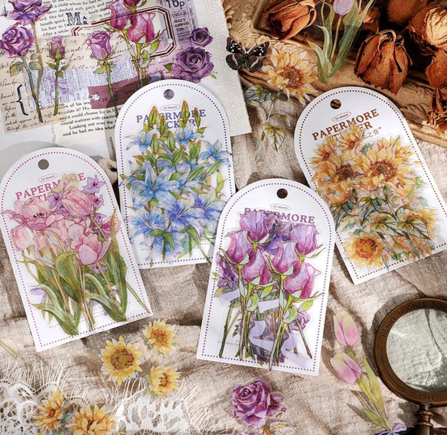 PET Flower Sticker Pack